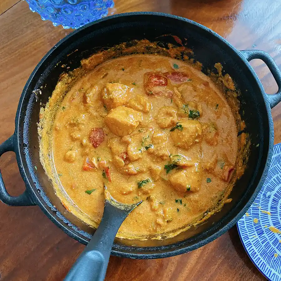 Fish stew in a pot