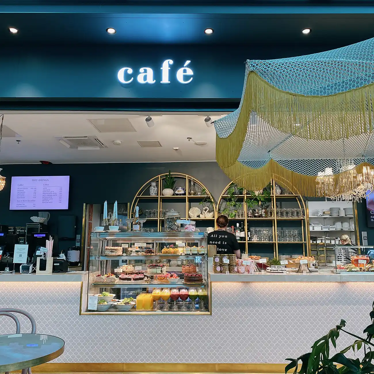 cafe at Helsinki airport