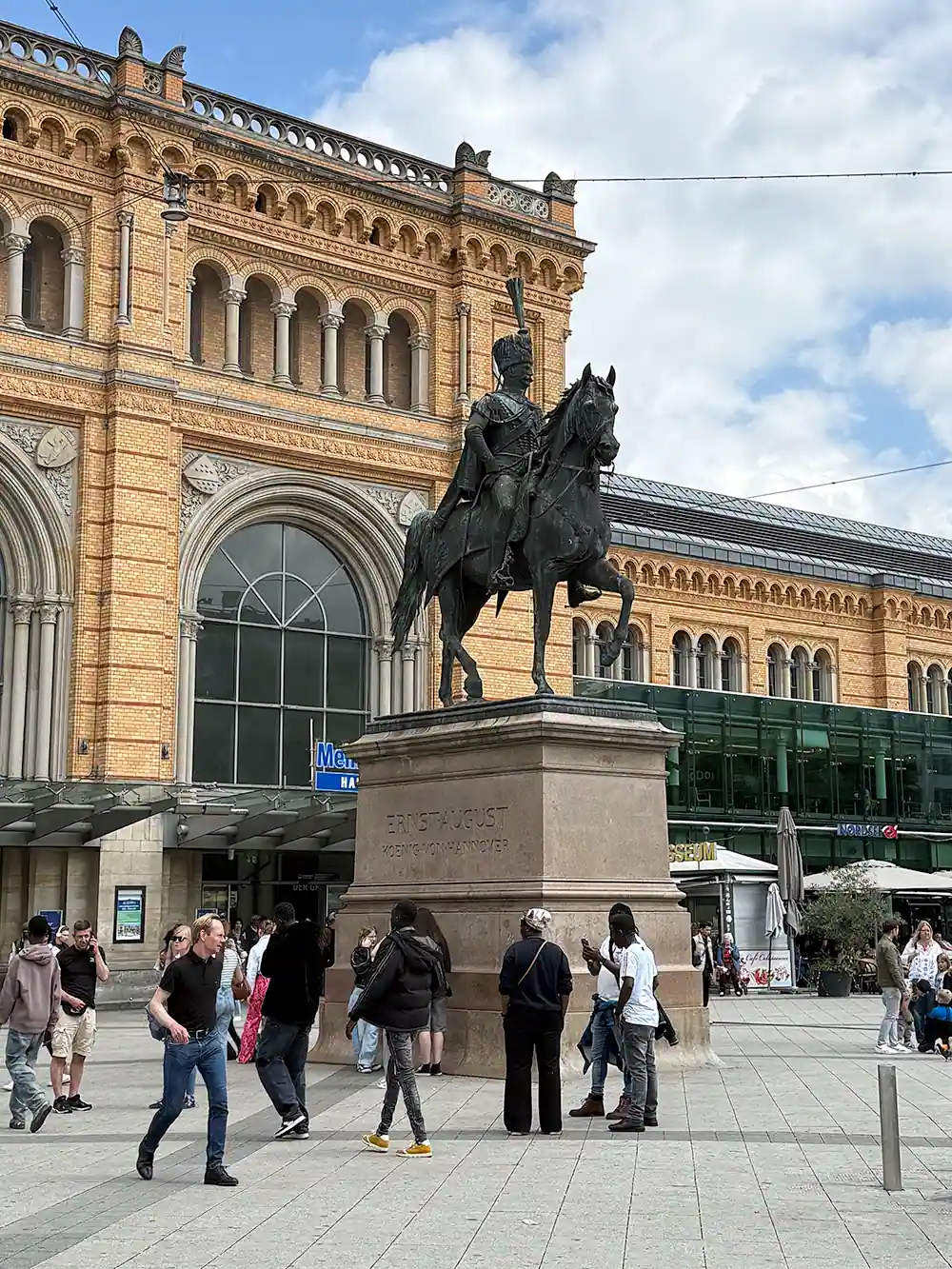 the Ernst August statue